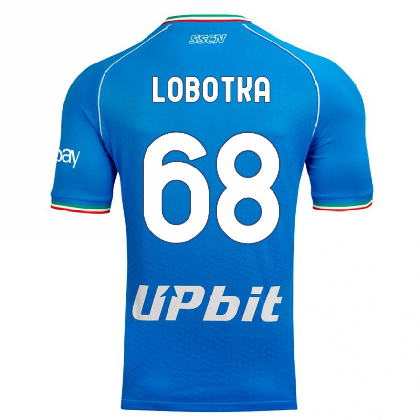Niño Fútbol Camiseta Stanislav Lobotka #68 Cielo Azul 1ª Equipación 2023/24 México