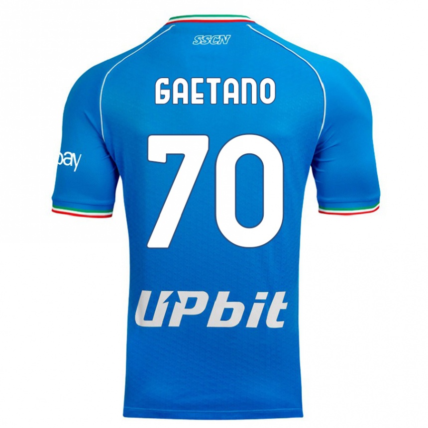 Niño Fútbol Camiseta Gianluca Gaetano #70 Cielo Azul 1ª Equipación 2023/24 México