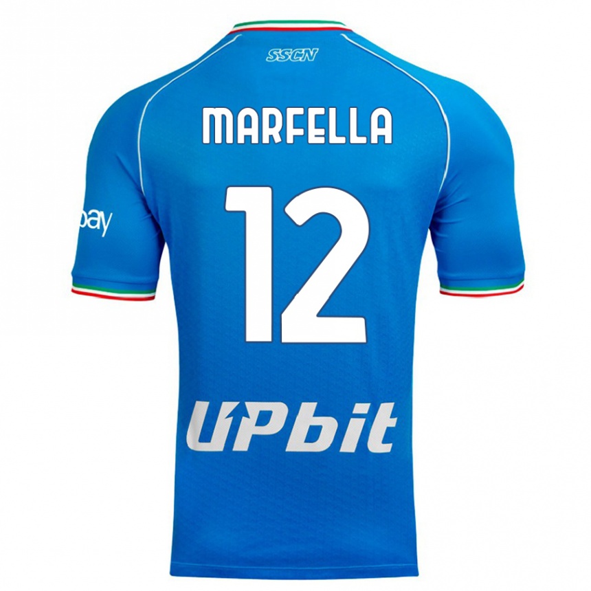 Niño Fútbol Camiseta Davide Marfella #12 Cielo Azul 1ª Equipación 2023/24 México