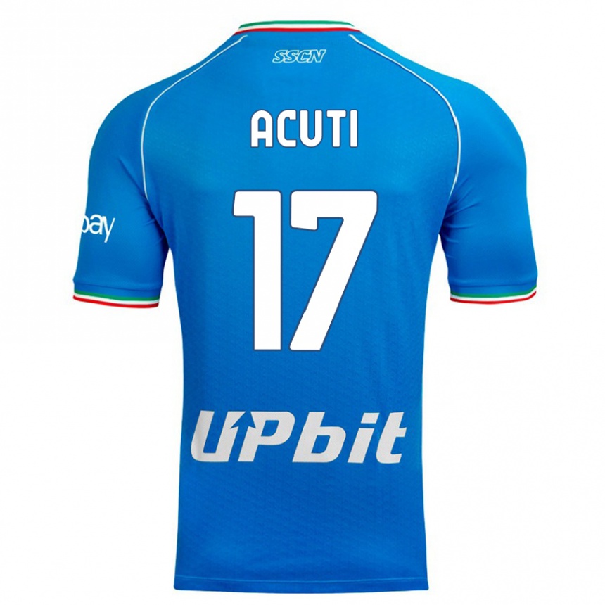 Niño Fútbol Camiseta Arianna Acuti #17 Cielo Azul 1ª Equipación 2023/24 México