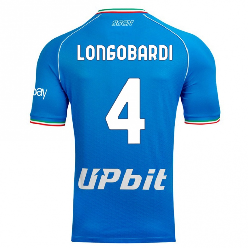 Niño Fútbol Camiseta Salvatore Longobardi #4 Cielo Azul 1ª Equipación 2023/24 México