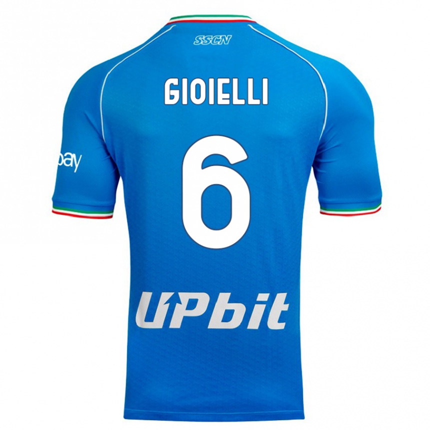 Niño Fútbol Camiseta Francesco Pio Gioielli #6 Cielo Azul 1ª Equipación 2023/24 México