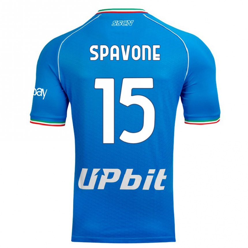 Niño Fútbol Camiseta Alessandro Spavone #15 Cielo Azul 1ª Equipación 2023/24 México