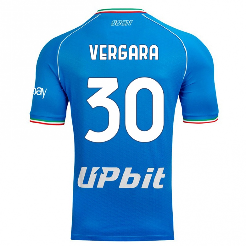 Niño Fútbol Camiseta Antonio Vergara #30 Cielo Azul 1ª Equipación 2023/24 México
