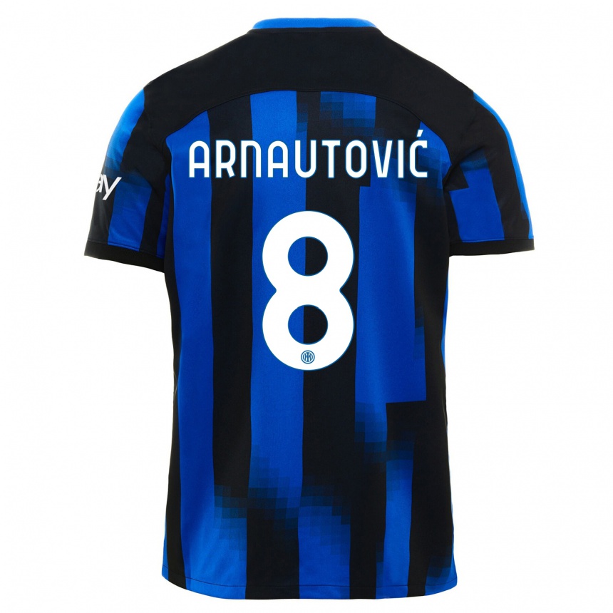 Niño Fútbol Camiseta Marko Arnautovic #8 Azul Negro 1ª Equipación 2023/24 México