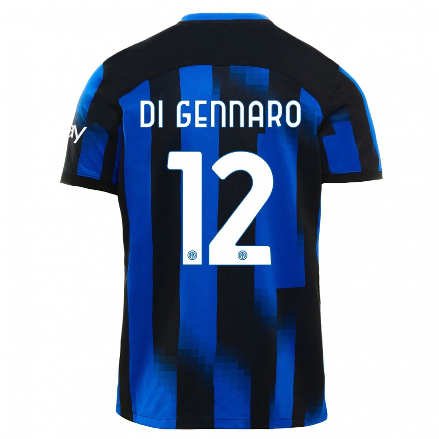 Niño Fútbol Camiseta Raffaele Di Gennaro #12 Azul Negro 1ª Equipación 2023/24 México