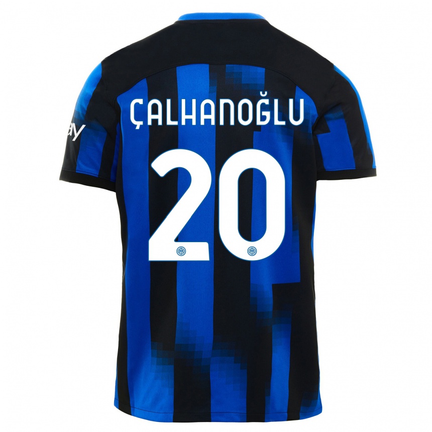 Niño Fútbol Camiseta Hakan Calhanoglu #20 Azul Negro 1ª Equipación 2023/24 México