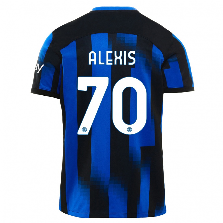 Niño Fútbol Camiseta Alexis Sanchez #70 Azul Negro 1ª Equipación 2023/24 México