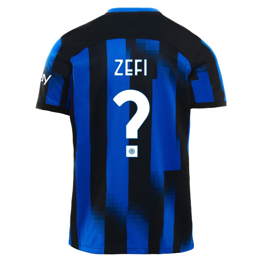 Niño Fútbol Camiseta Kevin Zefi #0 Azul Negro 1ª Equipación 2023/24 México