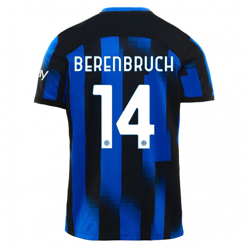 Niño Fútbol Camiseta Thomas Berenbruch #14 Azul Negro 1ª Equipación 2023/24 México