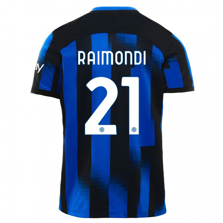 Niño Fútbol Camiseta Paolo Raimondi #21 Azul Negro 1ª Equipación 2023/24 México