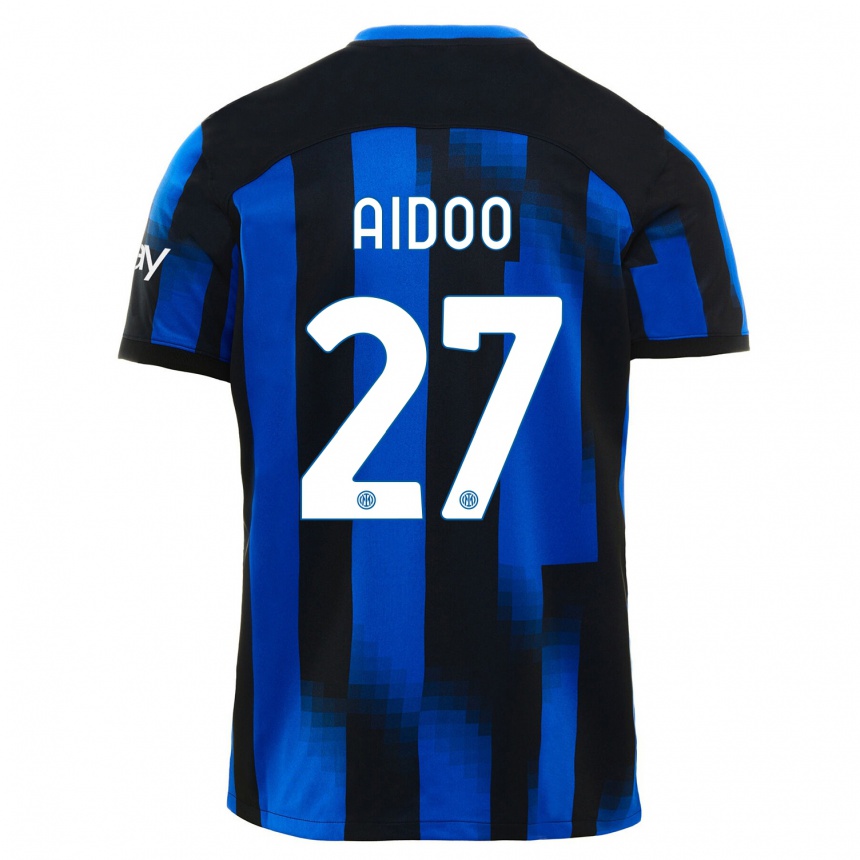 Niño Fútbol Camiseta Mike Aidoo #27 Azul Negro 1ª Equipación 2023/24 México