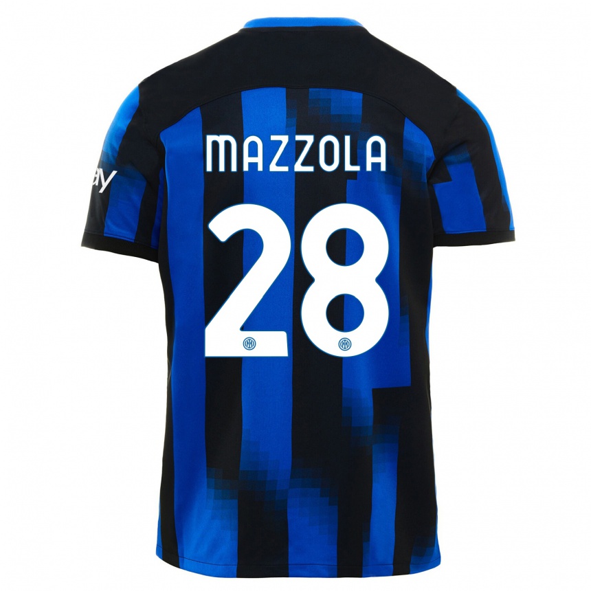 Niño Fútbol Camiseta Giuseppe Mazzola #28 Azul Negro 1ª Equipación 2023/24 México