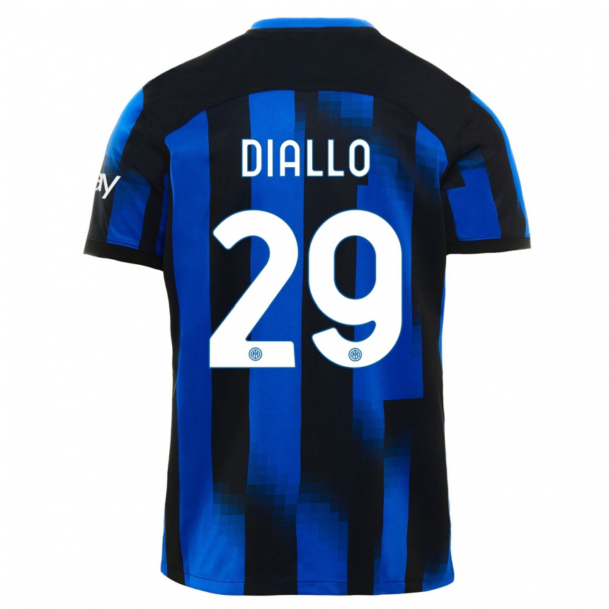 Niño Fútbol Camiseta Oumar Diallo #29 Azul Negro 1ª Equipación 2023/24 México