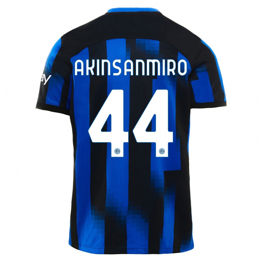 Niño Fútbol Camiseta Ebenezer Akinsanmiro #44 Azul Negro 1ª Equipación 2023/24 México