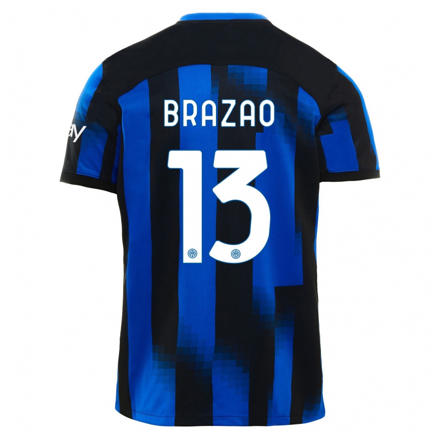 Niño Fútbol Camiseta Gabriel Brazao #13 Azul Negro 1ª Equipación 2023/24 México