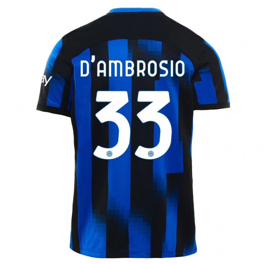 Niño Fútbol Camiseta Danilo D'ambrosio #33 Azul Negro 1ª Equipación 2023/24 México