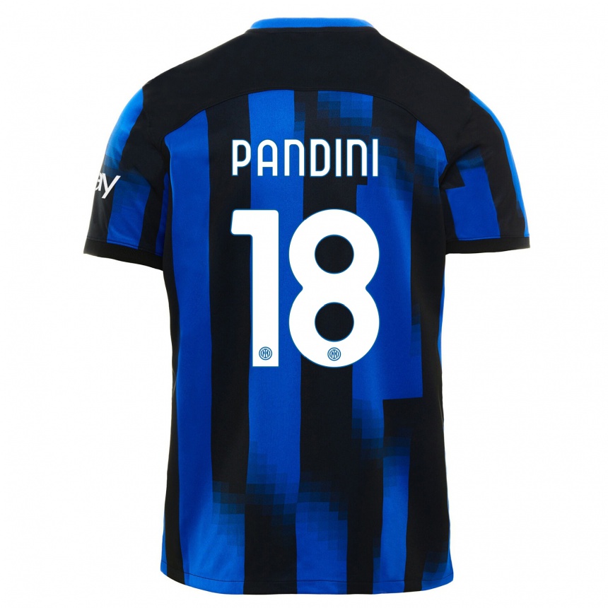 Niño Fútbol Camiseta Marta Pandini #18 Azul Negro 1ª Equipación 2023/24 México
