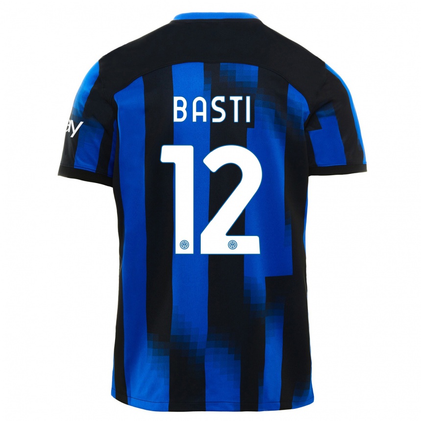 Niño Fútbol Camiseta Matteo Basti #12 Azul Negro 1ª Equipación 2023/24 México