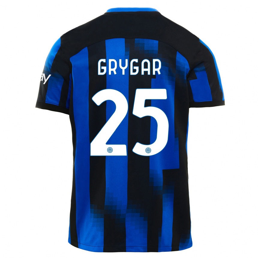 Niño Fútbol Camiseta Samuel Grygar #25 Azul Negro 1ª Equipación 2023/24 México