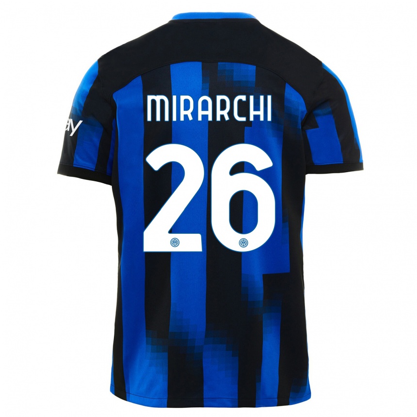 Niño Fútbol Camiseta Mattia Mirarchi #26 Azul Negro 1ª Equipación 2023/24 México