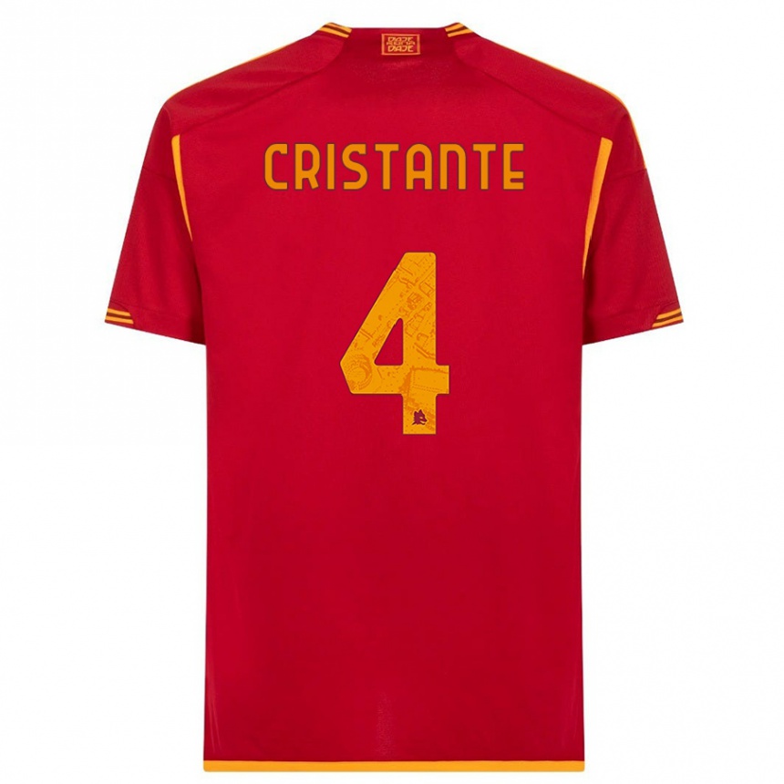 Niño Fútbol Camiseta Bryan Cristante #4 Rojo 1ª Equipación 2023/24 México