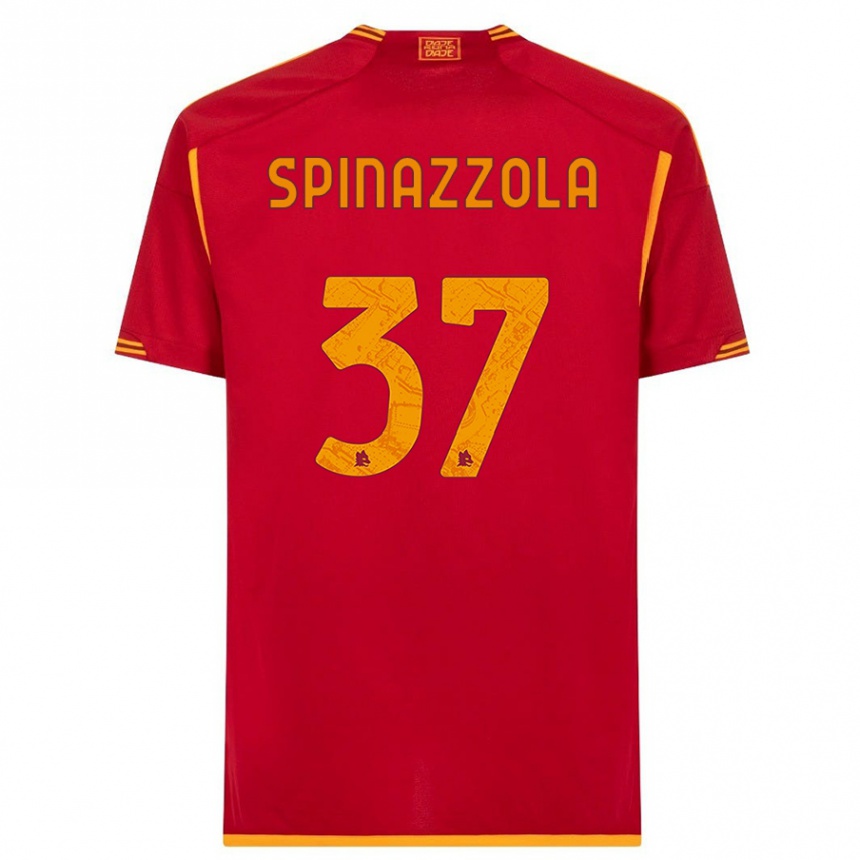 Niño Fútbol Camiseta Leonardo Spinazzola #37 Rojo 1ª Equipación 2023/24 México