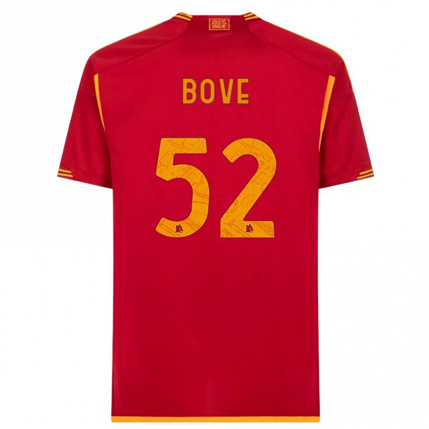 Niño Fútbol Camiseta Edoardo Bove #52 Rojo 1ª Equipación 2023/24 México