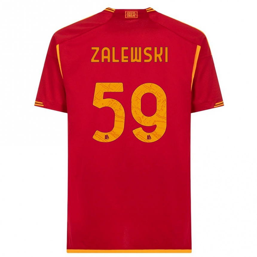 Niño Fútbol Camiseta Nicola Zalewski #59 Rojo 1ª Equipación 2023/24 México