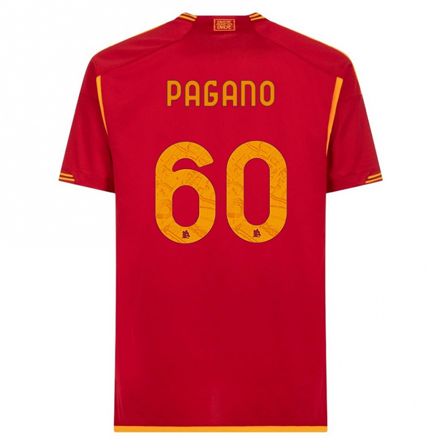 Niño Fútbol Camiseta Riccardo Pagano #60 Rojo 1ª Equipación 2023/24 México