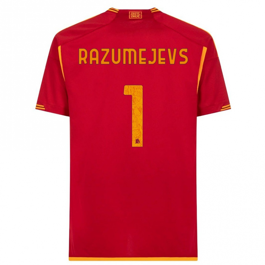 Niño Fútbol Camiseta Vladislavs Razumejevs #1 Rojo 1ª Equipación 2023/24 México