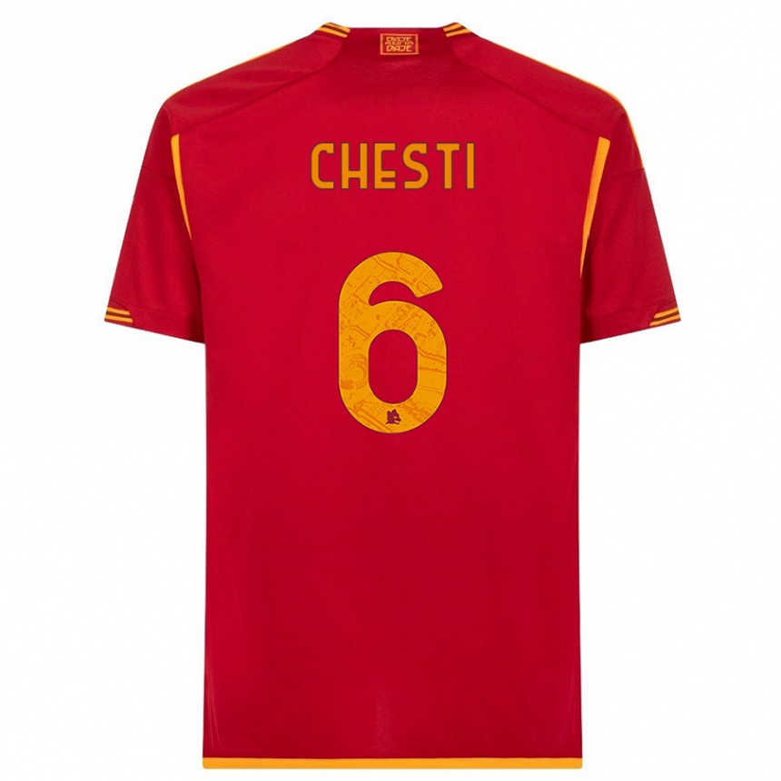 Niño Fútbol Camiseta Francesco Chesti #6 Rojo 1ª Equipación 2023/24 México