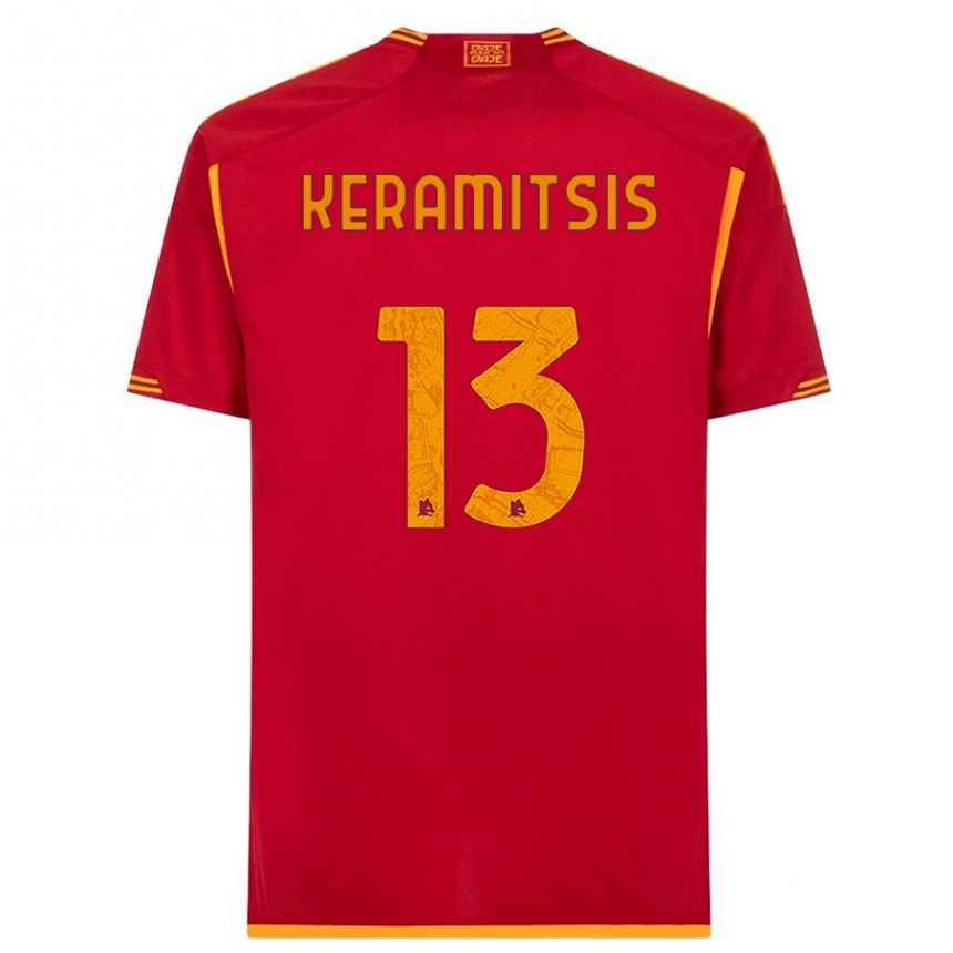 Niño Fútbol Camiseta Dimitrios Keramitsis #13 Rojo 1ª Equipación 2023/24 México