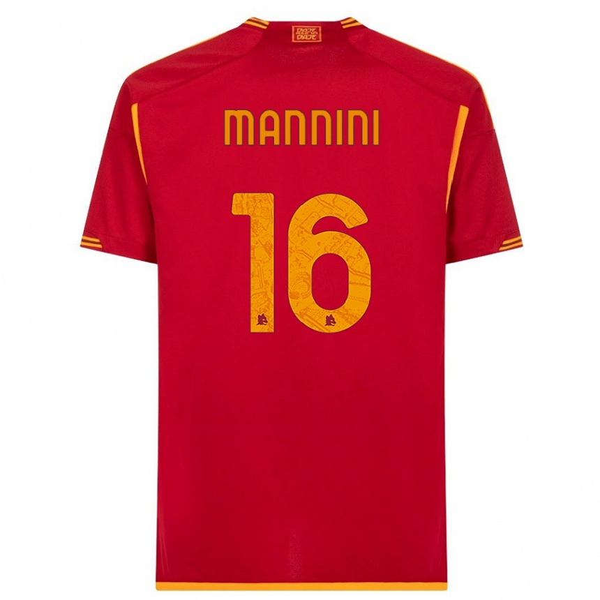 Niño Fútbol Camiseta Mattia Mannini #16 Rojo 1ª Equipación 2023/24 México