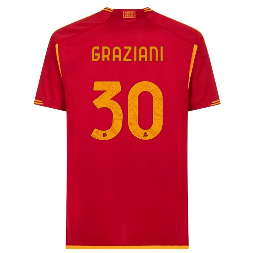 Niño Fútbol Camiseta Leonardo Graziani #30 Rojo 1ª Equipación 2023/24 México