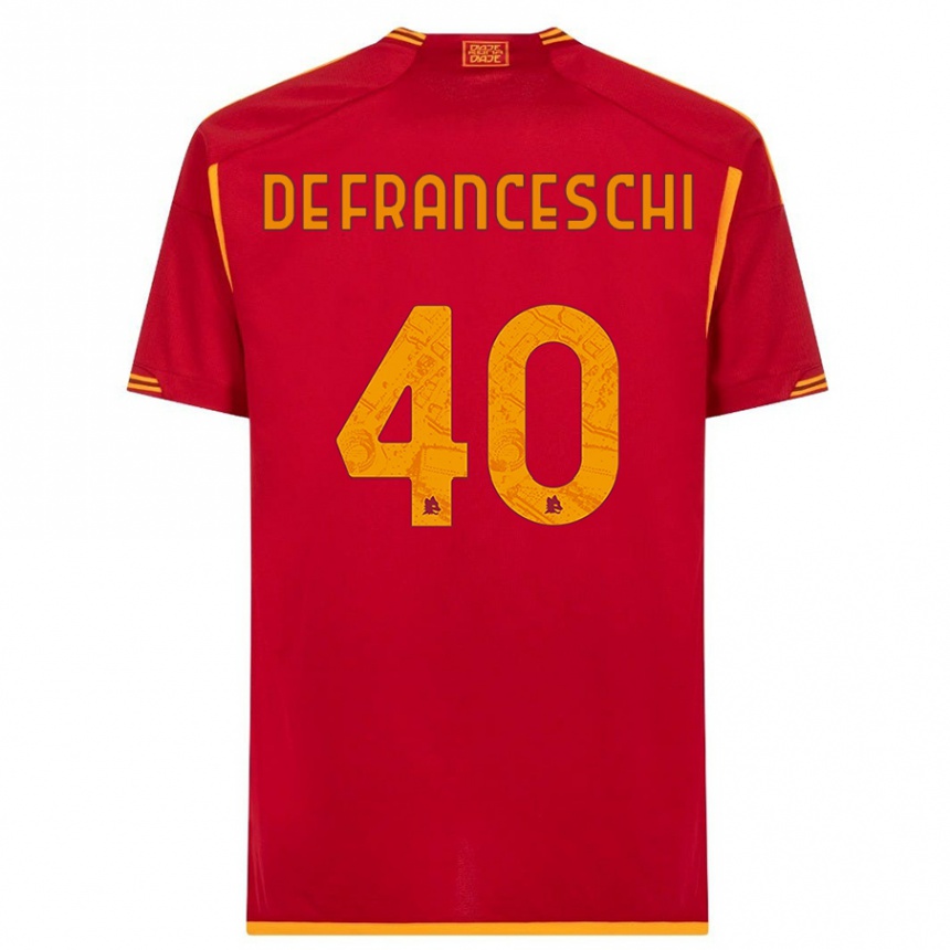 Niño Fútbol Camiseta Leonardo De Franceschi #40 Rojo 1ª Equipación 2023/24 México