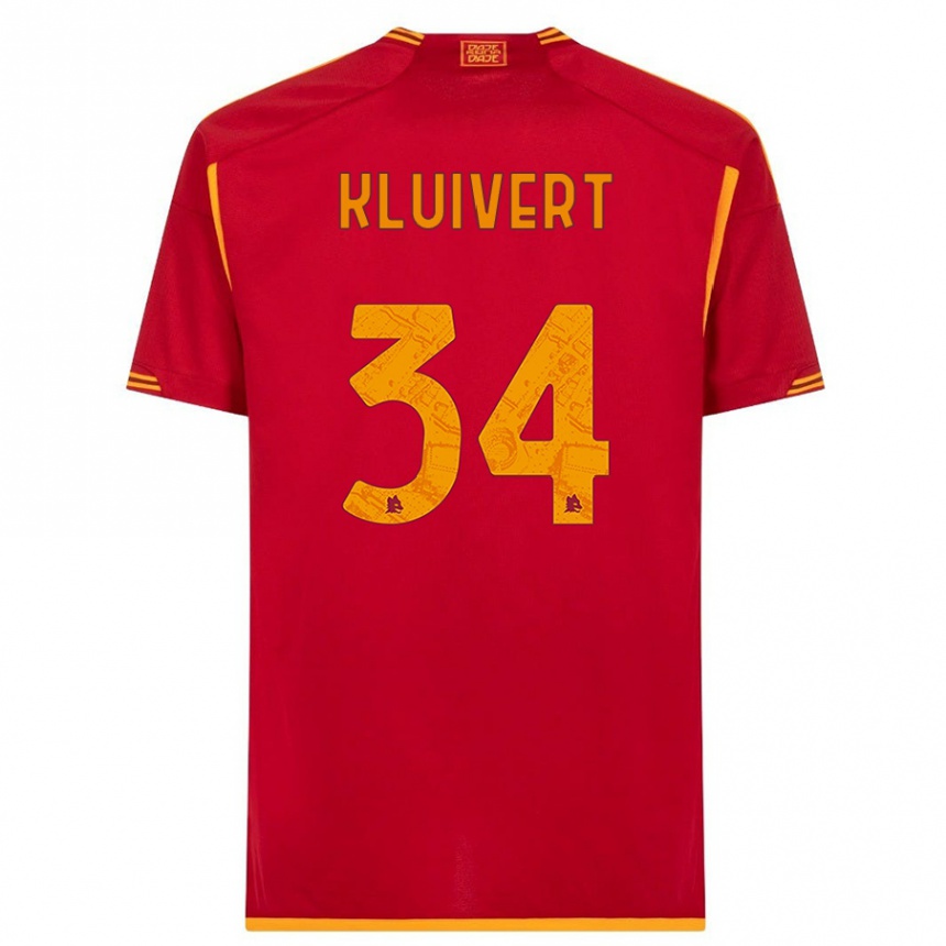 Niño Fútbol Camiseta Justin Kluivert #34 Rojo 1ª Equipación 2023/24 México