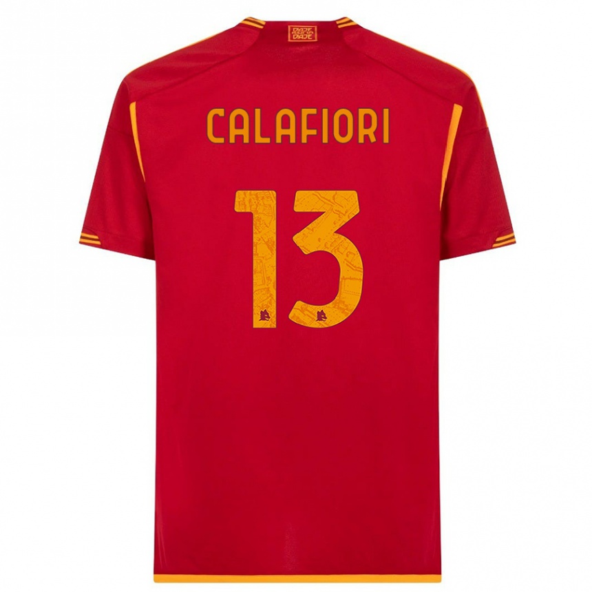 Niño Fútbol Camiseta Riccardo Calafiori #13 Rojo 1ª Equipación 2023/24 México