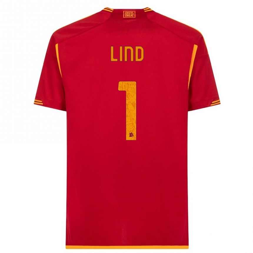 Niño Fútbol Camiseta Emma Lind #1 Rojo 1ª Equipación 2023/24 México