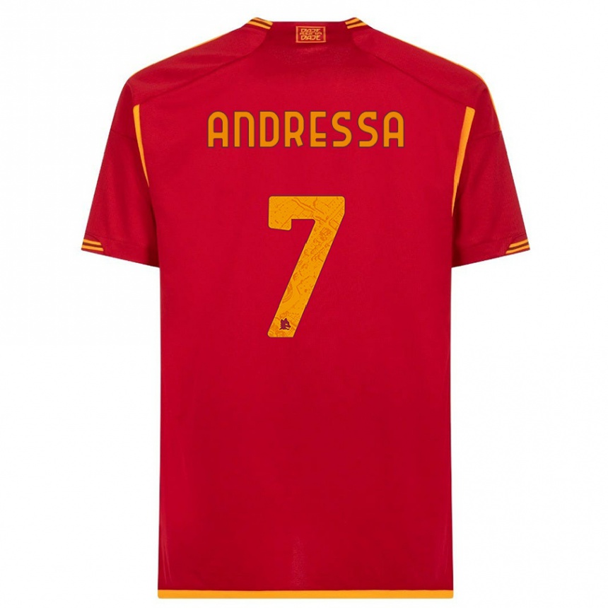 Niño Fútbol Camiseta Andressa #7 Rojo 1ª Equipación 2023/24 México