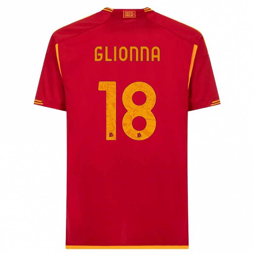 Niño Fútbol Camiseta Benedetta Glionna #18 Rojo 1ª Equipación 2023/24 México