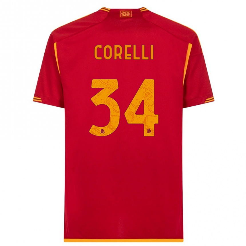 Niño Fútbol Camiseta Alice Corelli #34 Rojo 1ª Equipación 2023/24 México