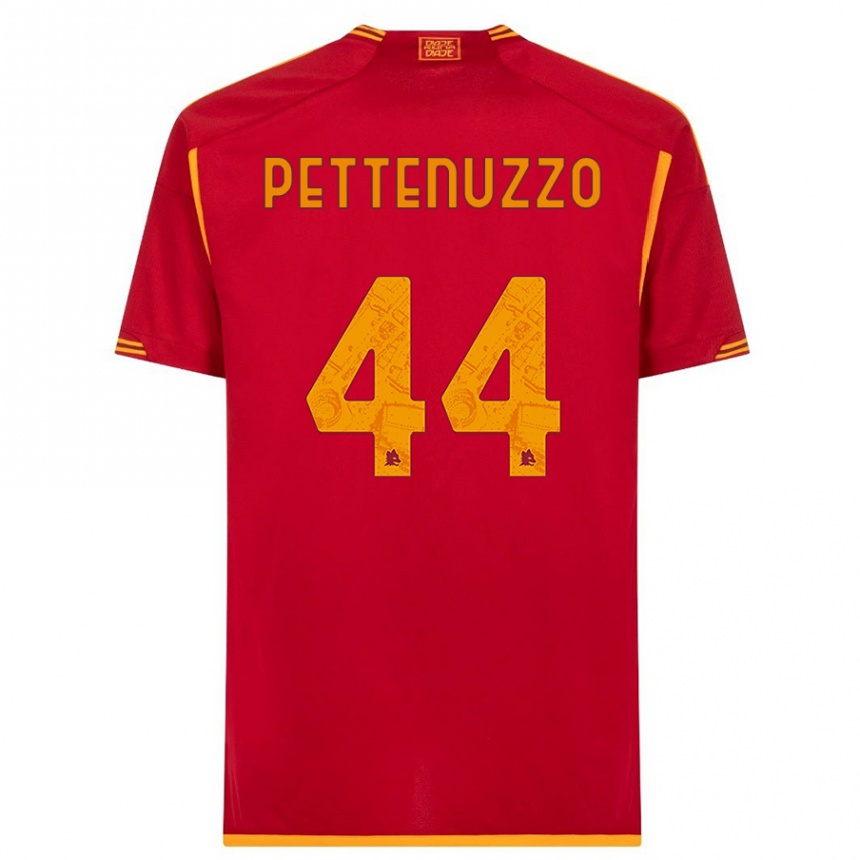 Niño Fútbol Camiseta Tecla Pettenuzzo #44 Rojo 1ª Equipación 2023/24 México