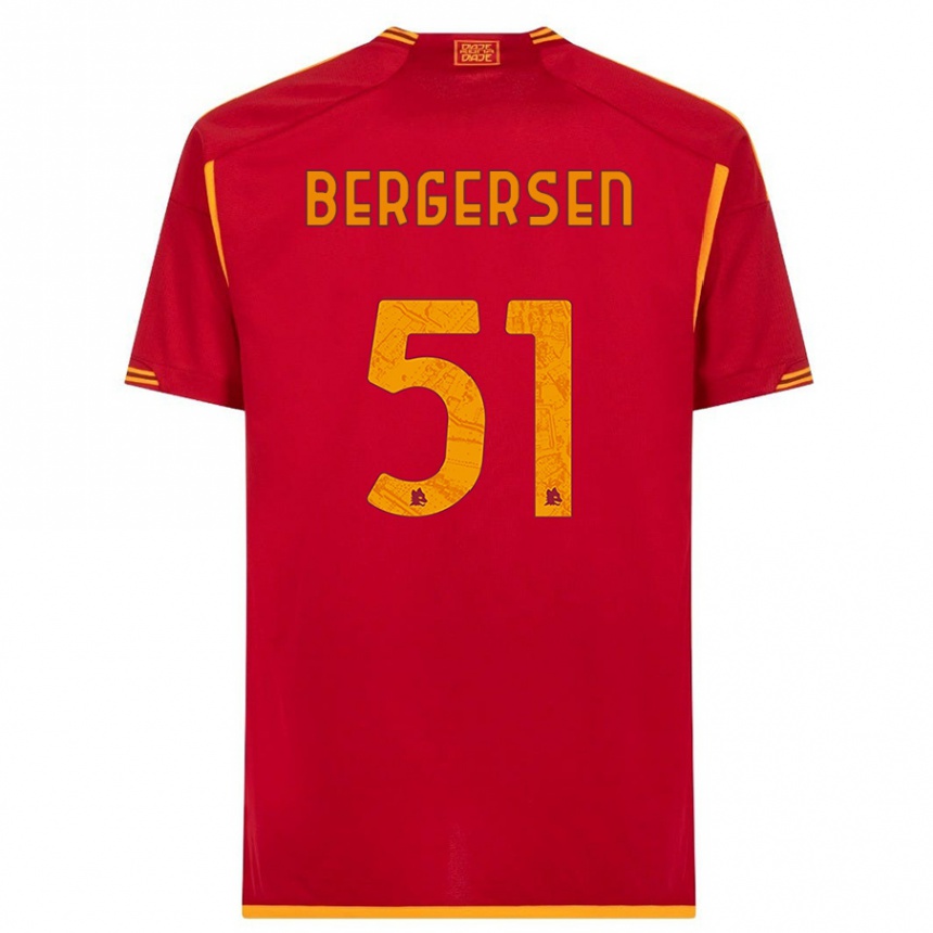 Niño Fútbol Camiseta Mina Bergersen #51 Rojo 1ª Equipación 2023/24 México