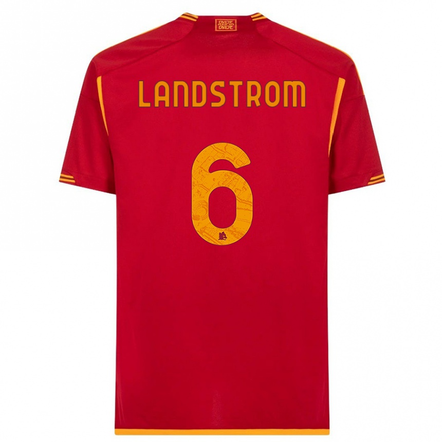 Niño Fútbol Camiseta Elin Landstrom #6 Rojo 1ª Equipación 2023/24 México