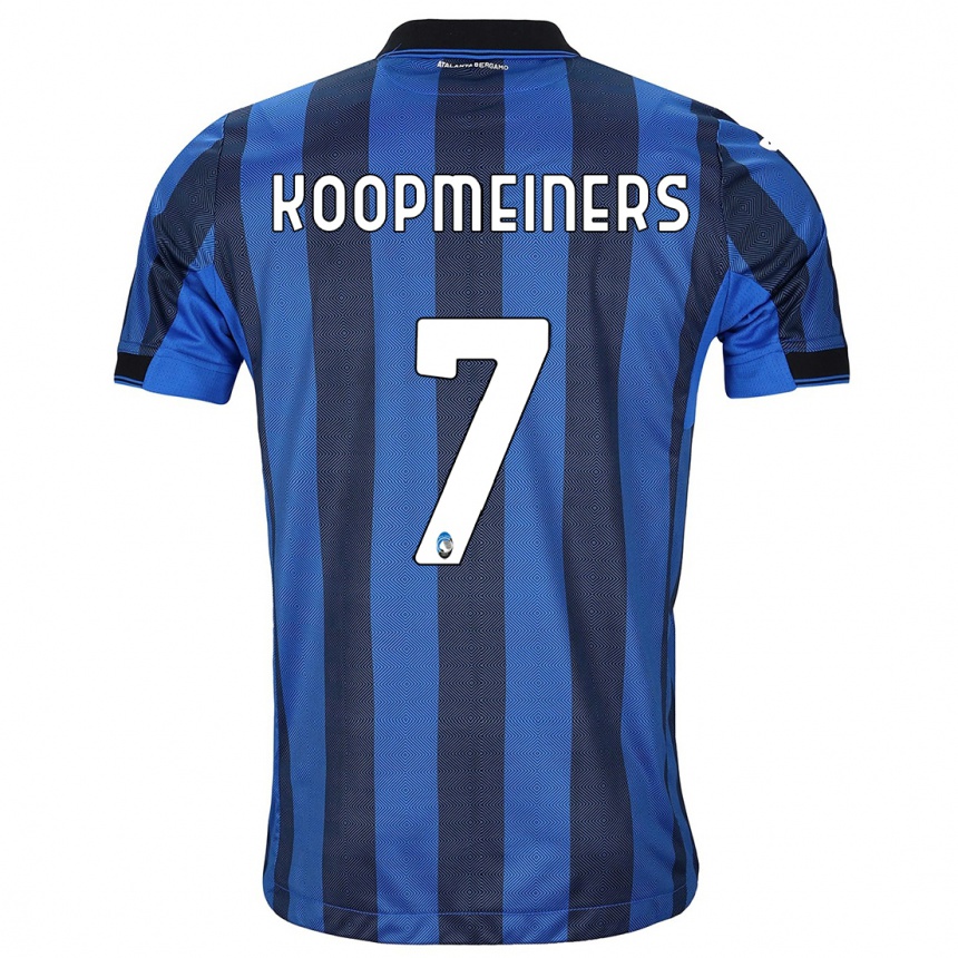 Niño Fútbol Camiseta Teun Koopmeiners #7 Azul Negro 1ª Equipación 2023/24 México