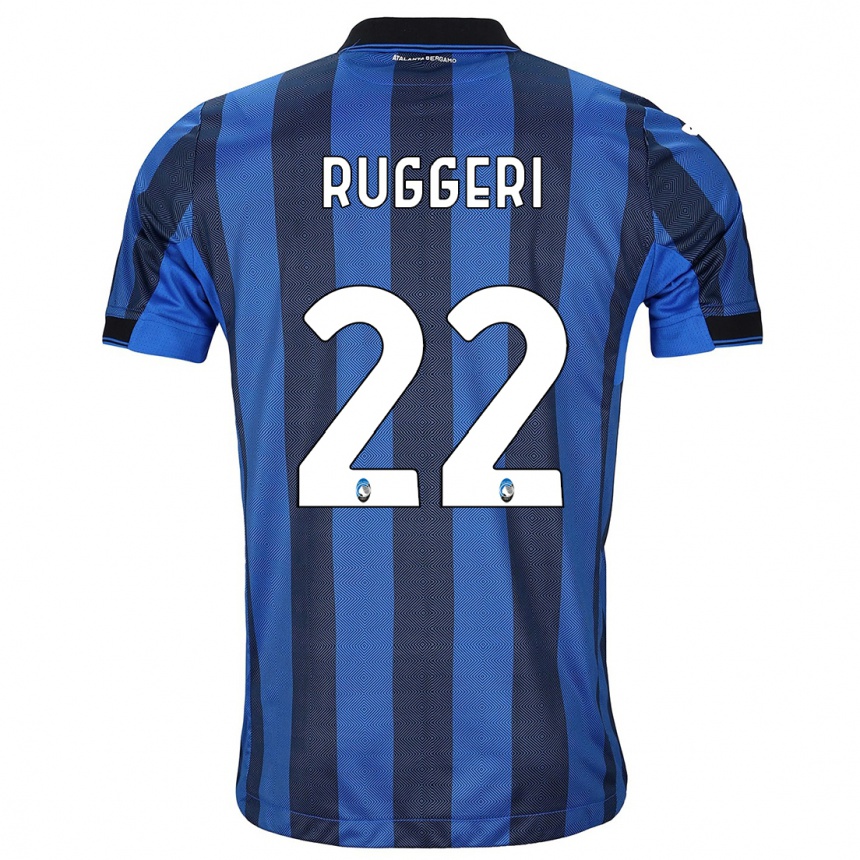 Niño Fútbol Camiseta Matteo Ruggeri #22 Azul Negro 1ª Equipación 2023/24 México