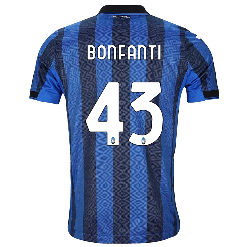 Niño Fútbol Camiseta Giovanni Bonfanti #43 Azul Negro 1ª Equipación 2023/24 México