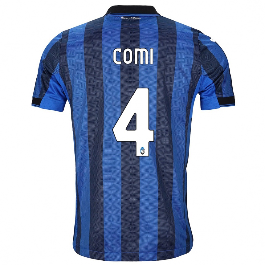 Niño Fútbol Camiseta Pietro Comi #4 Azul Negro 1ª Equipación 2023/24 México