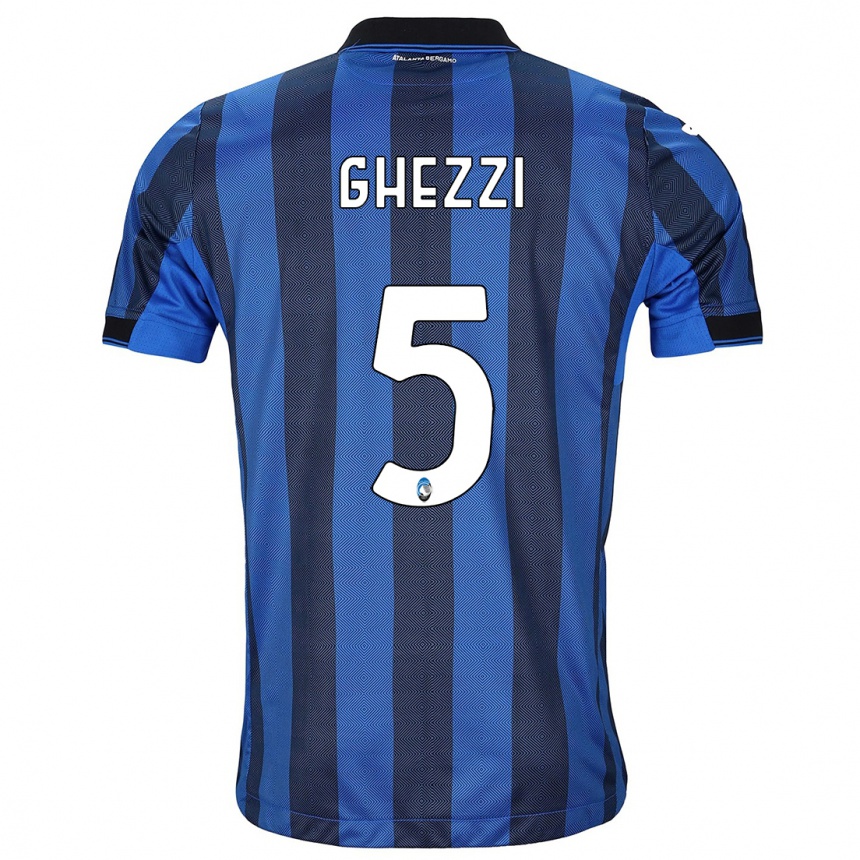 Niño Fútbol Camiseta Samuele Ghezzi #5 Azul Negro 1ª Equipación 2023/24 México